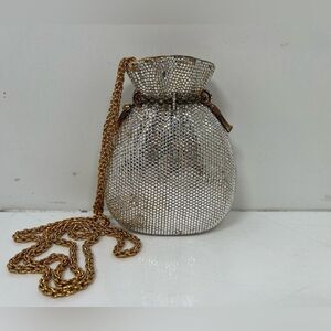 Judith Leiber Crystal Money Sock Clutch Bag